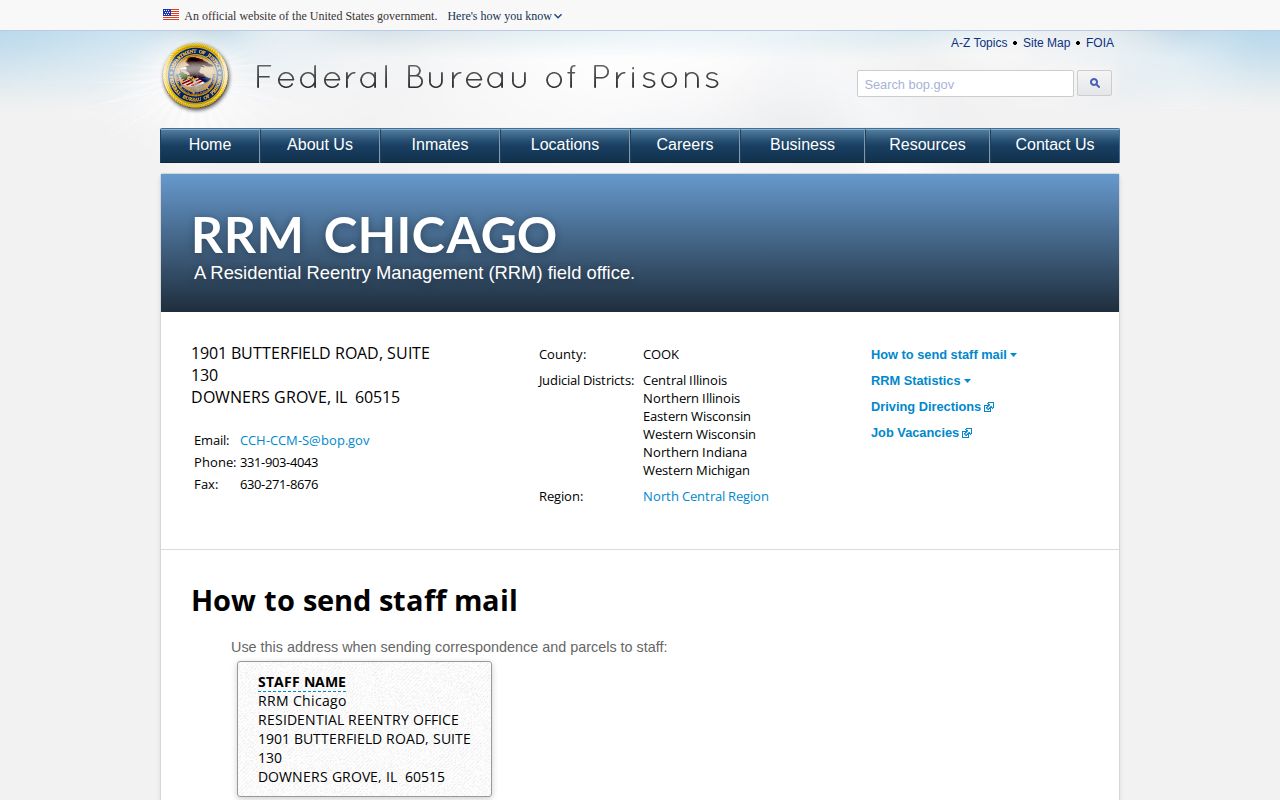 RRM Chicago federal release management office record